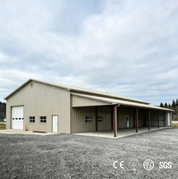 Nave Metálica Prefabricada de Construcción Rápida y Duradera para Almacenamiento de Heno, Animales de Granja y Alimentos