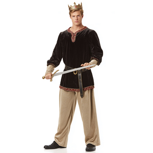 Disfraz de Rey <span class=keywords><strong>Medieval</strong></span> para Hombre con Traje y Capa, Material de Poliéster, para Halloween, Cosplay, Ferias Renacentistas - Product Image 2