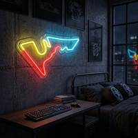 Enseigne néon LED personnalisée avec carte du circuit de Monaco, design gratuit du fabricant, pour la décoration de garage et de bar, enseignes néon LED sur mesure