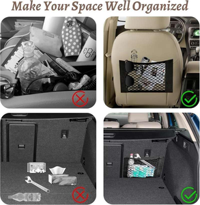 2 Bolsas de Malla para Almacenamiento en el Asiento Trasero de SUV/RV, Marca Tenghui, Material PP, Adhesivas, Elásticas, Organizador de Maletero - Product Image 6
