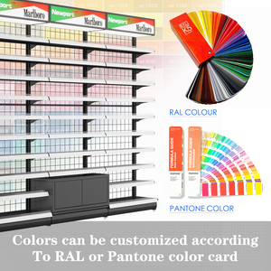 Nhiệm vụ ánh sáng siêu thị hiển thị một bên kệ cho cửa hàng bán lẻ kim loại thuốc lá kệ trưng bày - Product Image 4