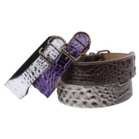 Collier pour chien réglable en PVC à motif crocodile, style minimaliste japonais, pour grandes races, accessoire pour animaux de compagnie