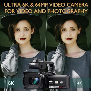 <span class=keywords><strong>Videocamera</strong></span> 6K 64MP con Visione Notturna IR <span class=keywords><strong>per</strong></span> Vlogging su <span class=keywords><strong>YouTube</strong></span>, Zoom Digitale 18X, Schermo Touch da 4.0\", Fotocamera Digitale WiFi - Product Image 5