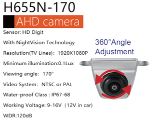 AHD máy ảnh WDR IP68 không thấm nước 1920x1080P Xe máy ảnh khi bãi đậu xe dòng - Product Image 3