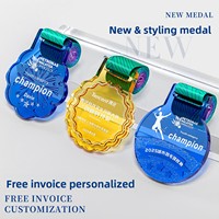 Médailles en cristal personnalisées, plaques de récompense en verre personnalisées pour les compétitions sportives, les événements pour enfants, les réunions annuelles d'entreprise