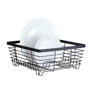 Escurridor de Platos de Dos Niveles con Asa de Hierro, No Plegable, con Bandeja, Multifuncional, Decorativo para Cocina - Product Image 1