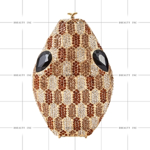 Women Dazzling Snakehead Rhinestones Evening <b>Bag</b> Unique <b>Snake</b> Crystals Clutch Purse for Halloween Ball Party - Product Image 4