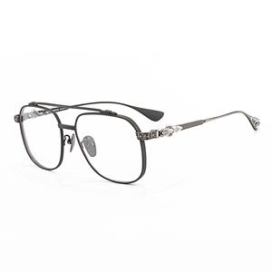 Lunettes de vue surdimensionnées en titane transparent incassable pour cyclisme, monture pilote double pont, pour hommes et femmes, commande en ligne auprès des grossistes chinois - Product Image 4