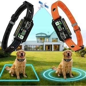 ปลอกคอสุนัข Safehalo GPS แบบ 2 ชิ้น รั้วไร้สายสำหรับสุนัขขนาดใหญ่ ไม่ต้องสมัครสมาชิก กำหนดโซนได้ทั้งแบบวงกลมและแบบไม่เป็นรูปทรงกลม - Product Image 1