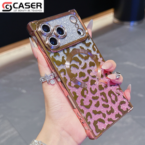 Coque de téléphone de luxe à motif léopard dégradé anti-chute à quatre coins avec protection magnétique <span class=keywords><strong>pour</strong></span> objectif <span class=keywords><strong>pour</strong></span> <span class=keywords><strong>iPhone</strong></span> 17 16 15 - Product Image 5