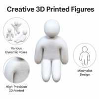 Figurines 3D imprimées multi-positions créatives pour les récompenses et les cadeaux d'entreprise