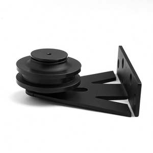 WEKIS Herrajes de Alta Resistencia para Puertas Correderas de Granero, Riel Doble Deslizante para Armarios y Closets de Dormitorio, Latón y Acero con Tornillos - Product Image 3