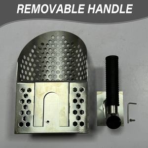 Rastrillo de arena para pulgas de arena, pala para Detector de detección de metales con cabezal desmontable para pala de colador rápido de playa - Product Image 4