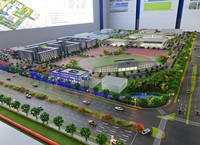 Maqueta de mesa de arena personalizada para la construcción de edificios escolares, modelo de planificación de campus para exposiciones educativas