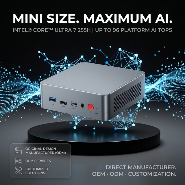 AI Mini PC Gaming Desktop Computer Casual Entertainment Streaming Center Distributor Bulk Orders Reseller Market Stock Supply