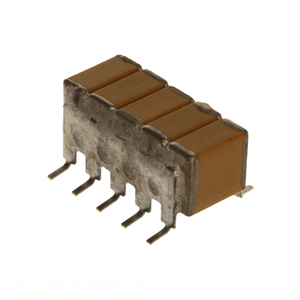 Condensador cerámico SMD de montaje en superficie de 10 terminales tipo L, MLCC ST205C476MAL05, 47uF 50V X7R, del fabricante Channel Stacked. - Product Image 1