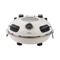 Mini cuisinière à pizza machine à pain 31cm avec plaque en pierre rotative en céramique four à pizza électrique domestique
