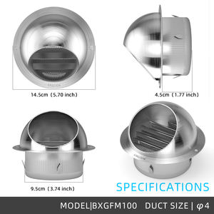 Usine bas prix en gros coupe-vent imperméable à la pluie 201 diffuseur d'air en acier inoxydable conduit de Ventilation évent - Product Image 4