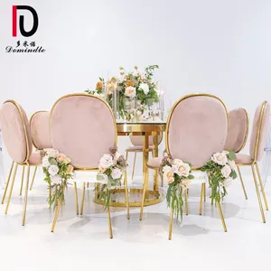 New Design Mirror Glass Stainless Steel Dining Wedding Table