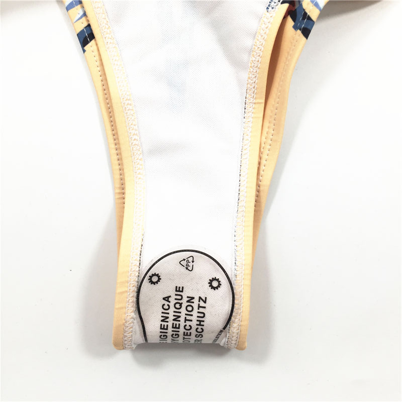 Wholesale 2021 Multi-binding belt fashion printed swimsuit beach wear