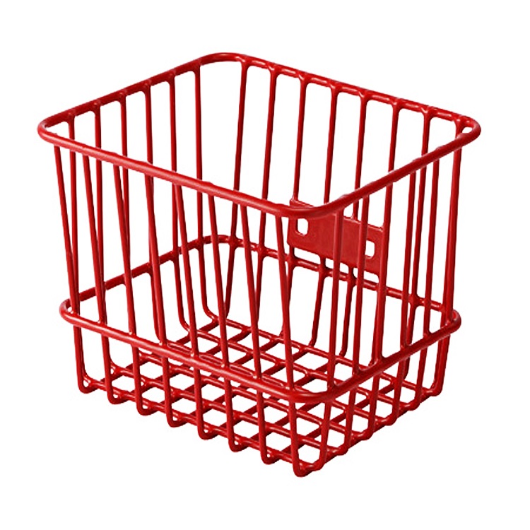 Красная мини металлическая проволочная корзина для детских велосипедов от производителя