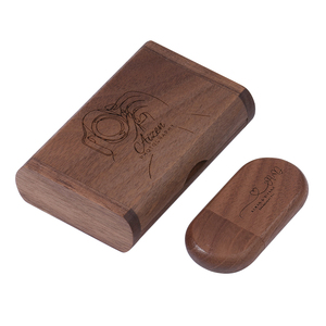 Ổ USB gỗ khắc logo tùy chỉnh, tặng kèm hộp, dung lượng 8GB 16GB 32GB, USB 2.0, quà tặng cưới - Product Image 2