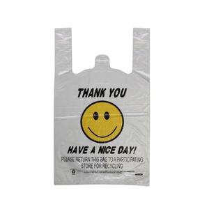 Eco Choice Sac d'emballage de T-Shirt en plastique PE biodégradable avec logo imprimé personnalisable pour l'utilisation d'exposition de promotion de supermarché - Product Image 1