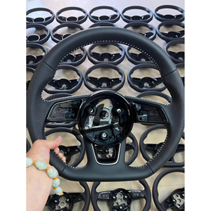<span class=keywords><strong>Volant</strong></span> en cuir pleine fleur S-Line avec bouton de démarrage pour Audi R8 TTRS RS3 A3 A4 A6 C6 C7 C8 - Product Image 4