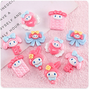 My Melody เรซิ่นตกแต่งโทรศัพท์ ABS การ์ตูนน่ารักอุปกรณ์ตกแต่งโทรศัพท์มือถือ DIY - Product Image 2