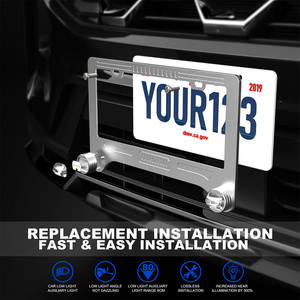 Số tấm khung 3000K 6000K xe dẫn bóng đèn giấy phép tấm khung xe tấm giấy phép với ánh sáng ống kính sương mù - Product Image 6