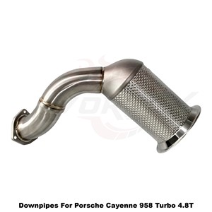 Vortex Heat-Wrapped SS304 Exhaust Downpipe Assembly Featuring Direct Flow Fits Porsche Cayenne 958.1 958.2 - Product Image 5
