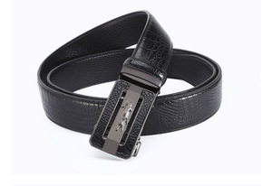 <span class=keywords><strong>Ceinture</strong></span> à cliquet <span class=keywords><strong>en</strong></span> <span class=keywords><strong>cuir</strong></span> véritable pour hommes avec <span class=keywords><strong>boucle</strong></span> <span class=keywords><strong>en</strong></span> crocodile réaliste - Product Image 5