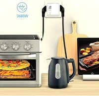 Prise de courant cubique européenne 2 USB-A 1 prise d'extension type-c prise murale moderne 16A interrupteur industriel avec dbs double indaicator lumière