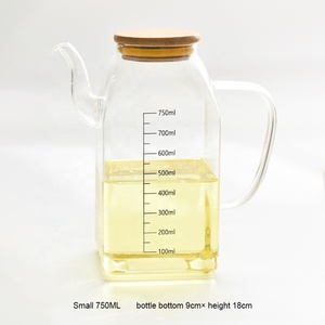 Châu Âu dầu thủy tinh Jug hộ gia đình dầu có thể Jug công suất lớn 750ml 1000ml giấm dầu quý gia vị chai - Product Image 2