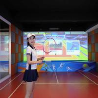 Système de simulation de tennis intelligent : Machine d'entraînement au tennis réaliste pour une sensation de terrain authentique, idéale pour usage familial et commercial