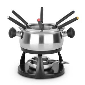 Ensemble de marmites à <span class=keywords><strong>fondue</strong></span> électrique arrondies à prix compétitif ensemble de marmites à <span class=keywords><strong>fondue</strong></span> au <span class=keywords><strong>fromage</strong></span> en acier inoxydable - Product Image 4