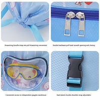 Sac de natation portable pour enfants, motif dessin animé, sac à dos d'entraînement étanche, sac de rangement pour vêtements