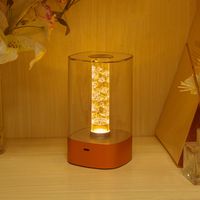 Lampe de table de bureau sans fil de style minimaliste veilleuse LED à intensité variable pour chambre à coucher
