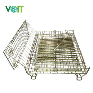 Contenedor de malla de alambre galvanizado apilable para transporte de bodega para botella de vino - Product Image 4