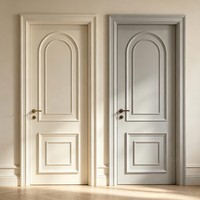 Nouvelle conception 2026 – Portes intérieures personnalisables en bois pour chambres, portes de toilettes en MDF, portes intérieures en PVC pour maisons