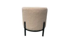 Pouf ottoman moderne de luxe avec pieds en métal, chaise de salle à manger en velours coloré pour restaurant, hôtel, café, villa