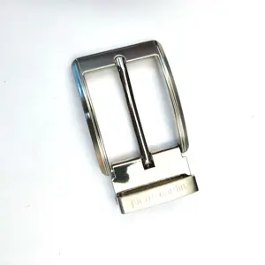 Boucle de ceinture réversible en alliage de zinc plaqué nickel doré de haute qualité avec clip de 35MM