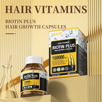 Capsules de produits de beauté pour la croissance et la nutrition des cheveux avec biotine et vitamines 5-HTP, 60 unités pour hommes et femmes adultes