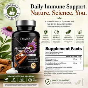 Capsules d'Échinacée et de Cannelle de Ceylan Marque Blanche OEM – Soutien Immunitaire Saisonier et Soin Métabolique – Formule Végétalienne Double Action à Base de Plantes - Product Image 2