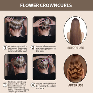 2025 usine nouveau bandeau de tige de curling de cheveux longs sans chaleur magique pas de rouleaux de cheveux de chaleur pour les <span class=keywords><strong>femmes</strong></span> - Product Image 5