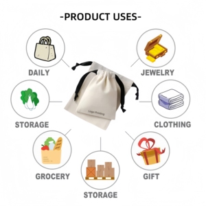 Biểu Tượng Tùy Chỉnh Bông Muslin Dây Kéo Túi Tái Chế Vải <span class=keywords><strong>Pouch</strong></span> Túi Quà Tặng Cho Nến Sử Dụng Mục Khuyến Mại - Product Image 3