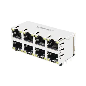 Unshielded 2X4 RJ45 Connectors Without Magnetics RJSNE508N08 RJSNEJ38H08 RJSNE5F8GA8 RJSNE538RA8