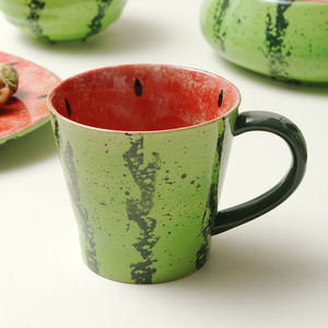 Ceramic Watermelon Mugs <b>Large</b> Capacity Fruit Pattern Milk <b>Cups</b> For Home Party Use - Product Image 3