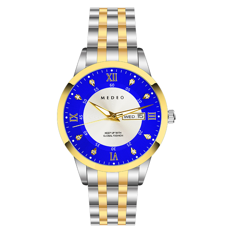 Boîtier en acier inoxydable plaqué or