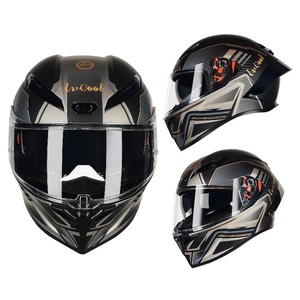 <span class=keywords><strong>Casque</strong></span> d'équitation personnalisé DOT Double lentille <span class=keywords><strong>Moto</strong></span> Motocross Racing <span class=keywords><strong>Casque</strong></span> intégral DOT Universel pour hommes et femmes - Product Image 3